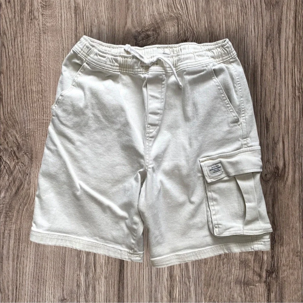 Zara Boys Off White Drawstring Cargo Shorts Size 13 - 14 Teen Youth - 8